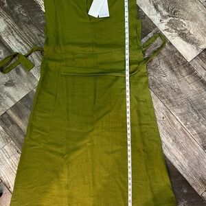 Fuscia, made in Italy Green linen dress